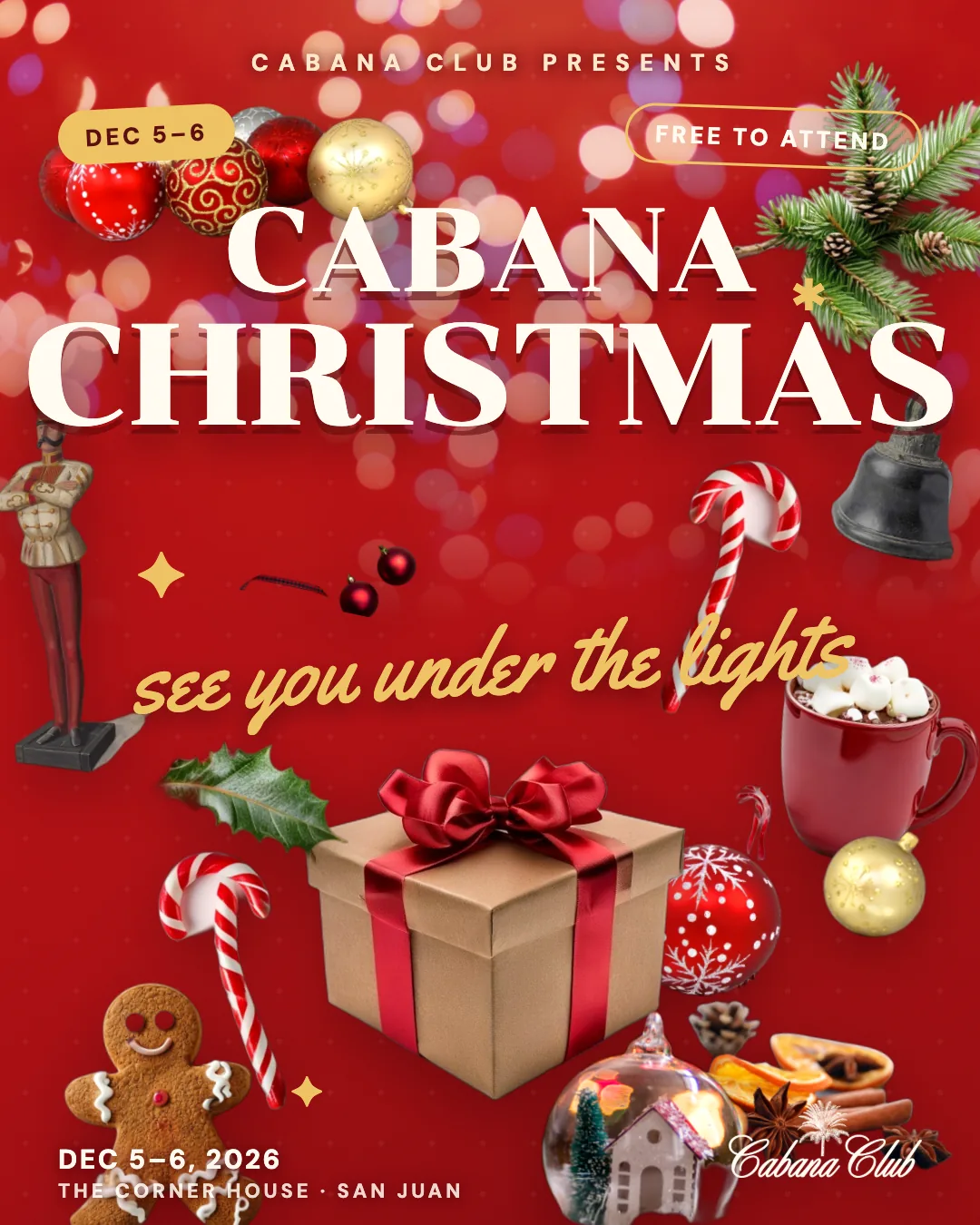 A Very Cabana Christmas — Cabana Club pop-up, Corner House, San Juan