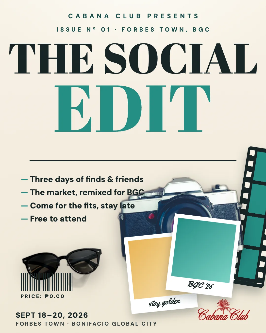 The Social Edit — Cabana Club pop-up, Forbes Town, BGC